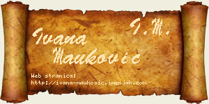 Ivana Mauković vizit kartica